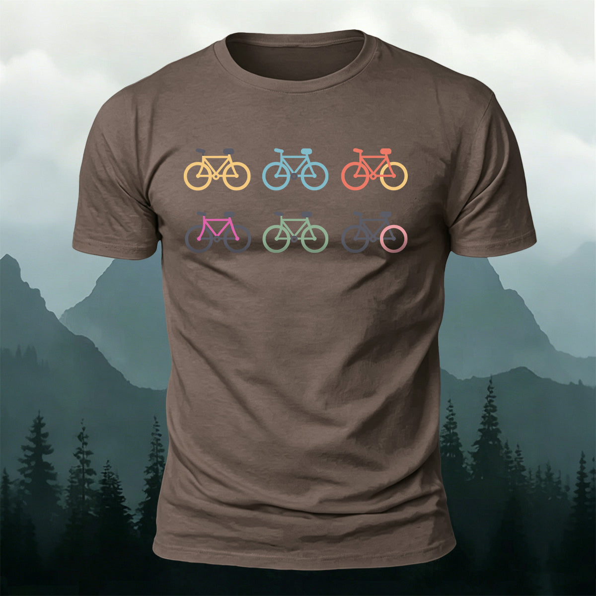 Colorful Cycling Minimalist Casual Breathable Tee