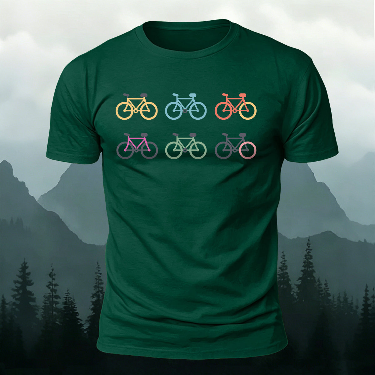 Colorful Cycling Minimalist Casual Breathable Tee