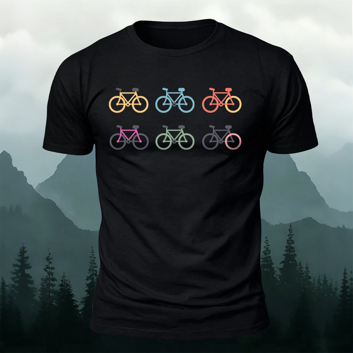 Colorful Cycling Minimalist Casual Breathable Tee