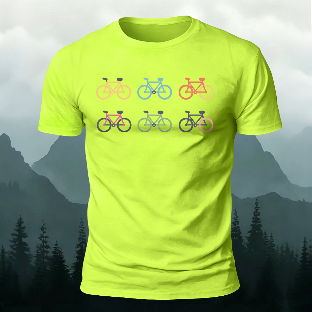 Colorful Cycling Minimalist Casual Breathable Tee