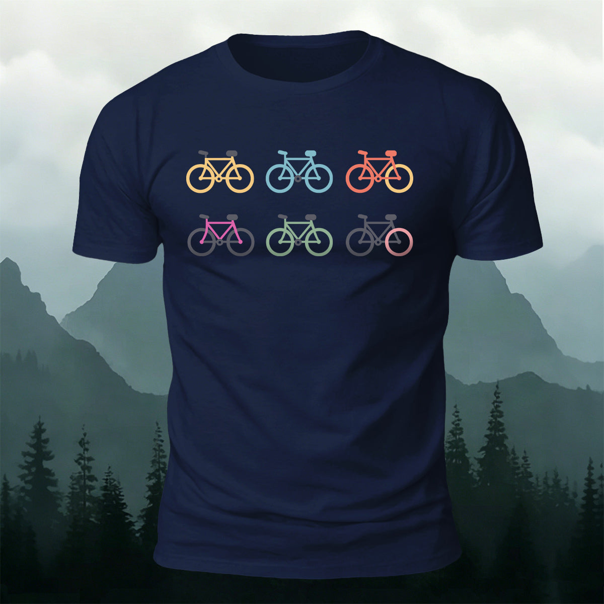 Colorful Cycling Minimalist Casual Breathable Tee