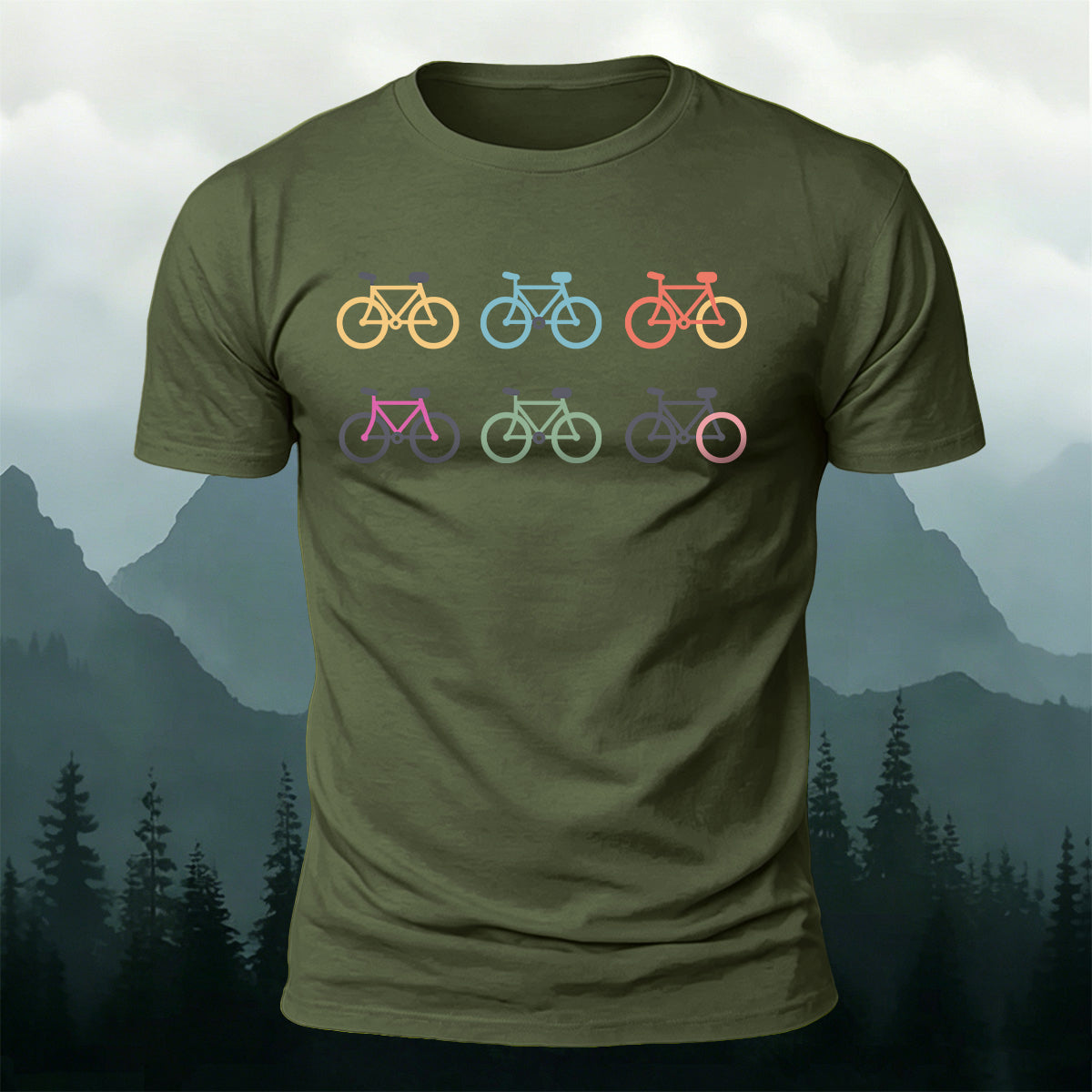 Colorful Cycling Minimalist Casual Breathable Tee