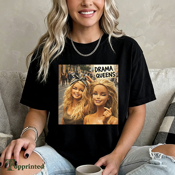 Meme Drama Queens Print Cotton T-Shirt