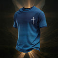 Cross Print on the Chest Men's Casual T-Shirt