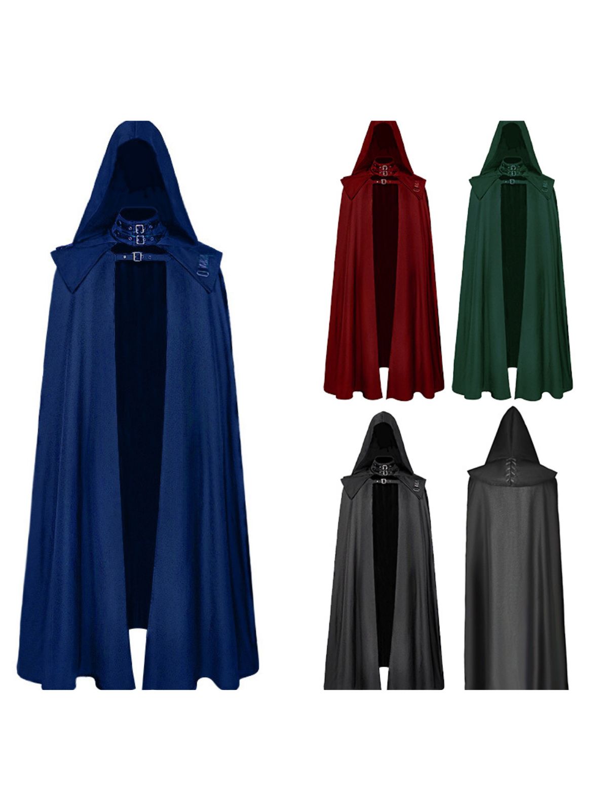 Retro Medieval Dark Style COS Hooded Long Cloak