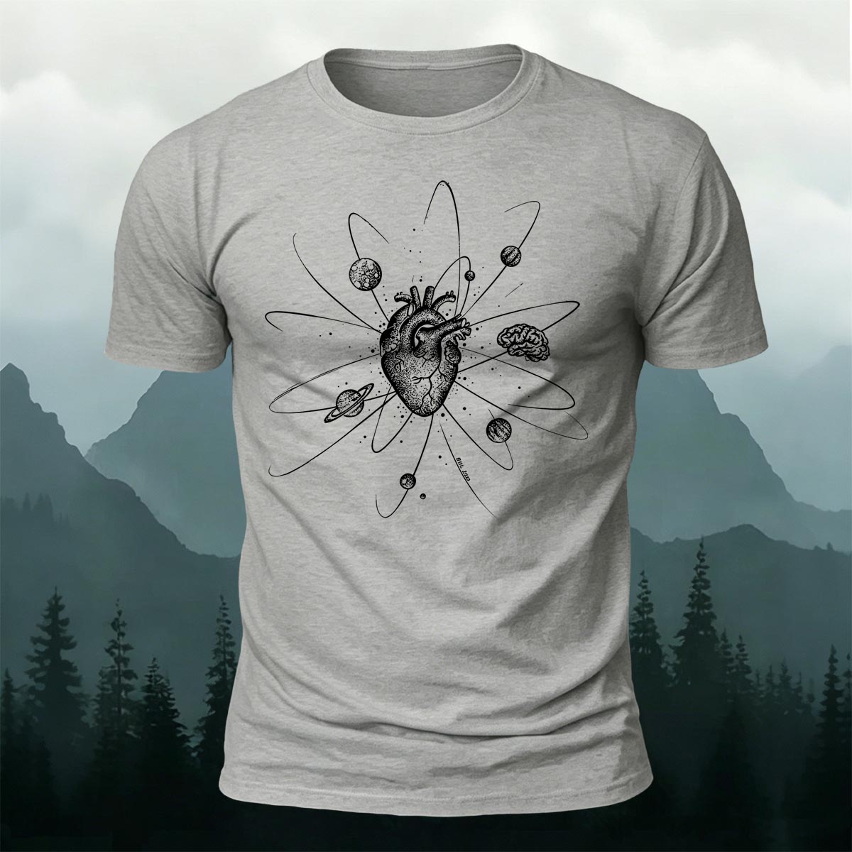 Fun Heart-Printed Casual Cotton T-Shirt