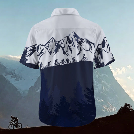 Sublimation Men's Snow Mountain Lapel Hawaiian Shirt
