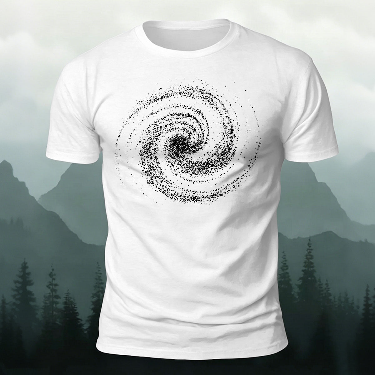 Minimalist Universe Print Casual 100% Cotton T-Shirt