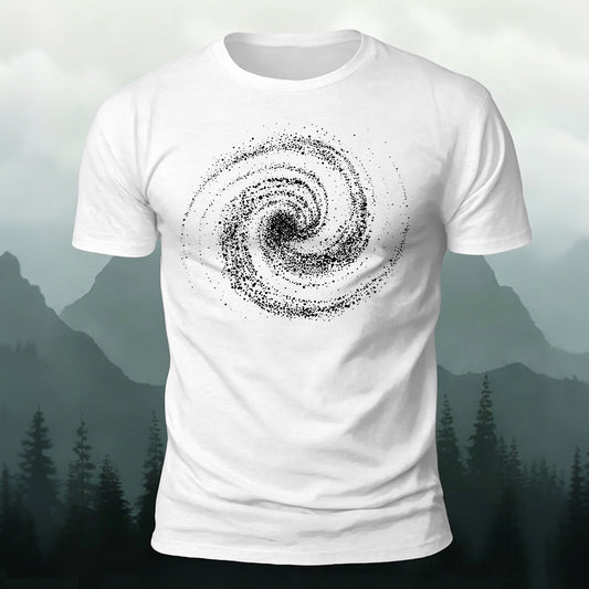 Minimalist Universe Print Casual 100% Cotton T-Shirt