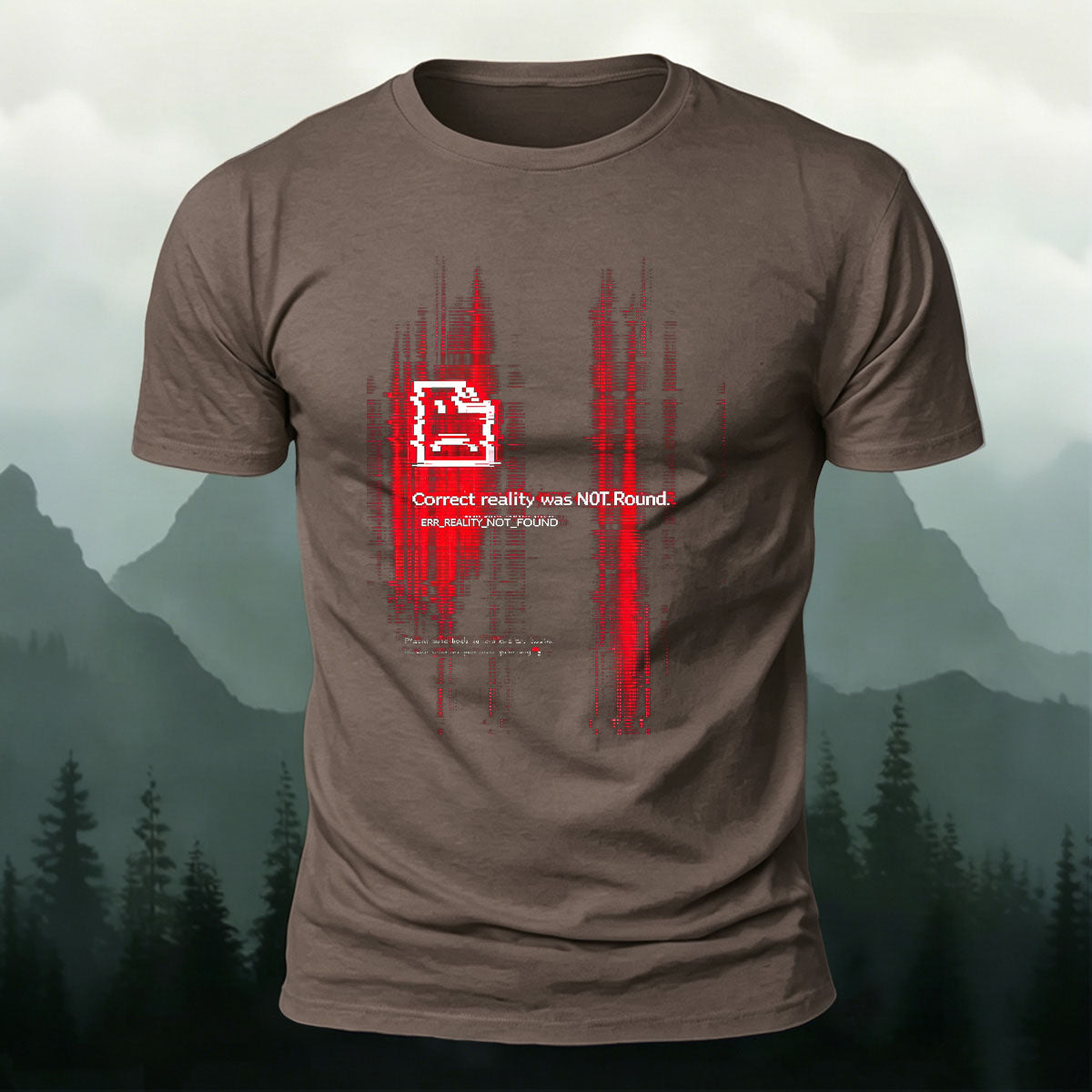 NOT Found Reality  Print Casual Cotton T-Shirt