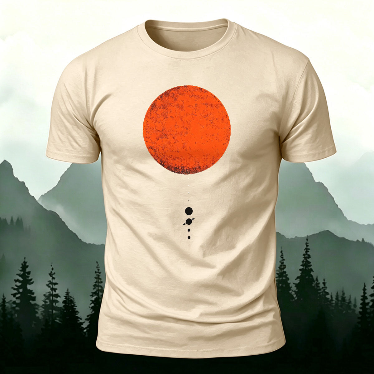 Beautiful Planet Minimalist Pattern Breathable cotton T-Shirt