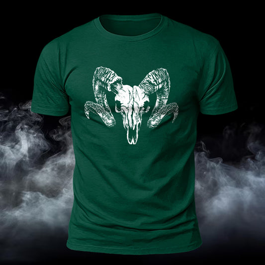 Premium Cotton Goat Skull Printed T-Shirt