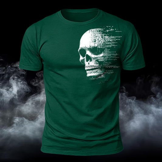 DTG Premium Cotton Digital Skull Printed T-Shirt