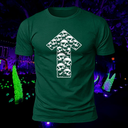 Premium Cotton Arrow Skull Printed T-Shirt