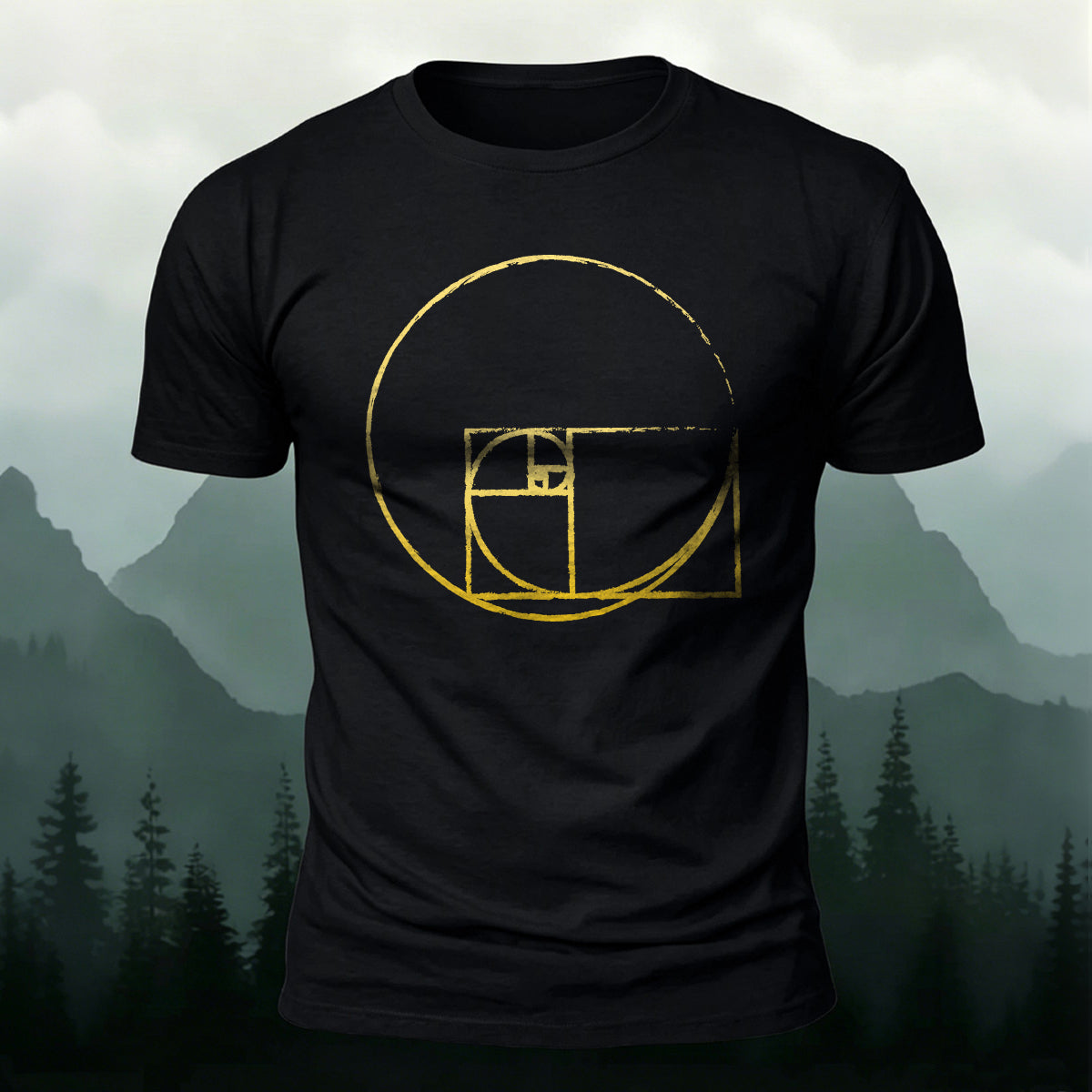 Minimalist Geometric Pattern Breathable Material T-shirt