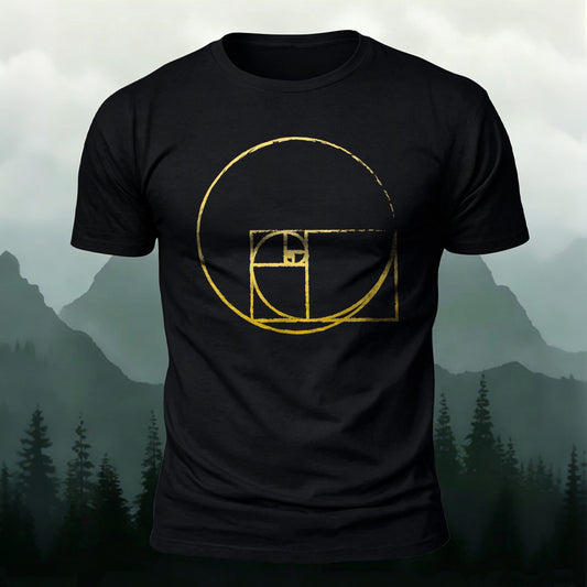 Minimalist Geometric Pattern Breathable Material T-shirt