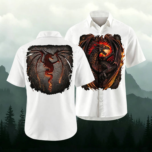 Sublimation Mythical Dragon Trendy Casual Shirt