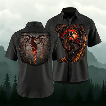 Sublimation Mythical Dragon Trendy Casual Shirt