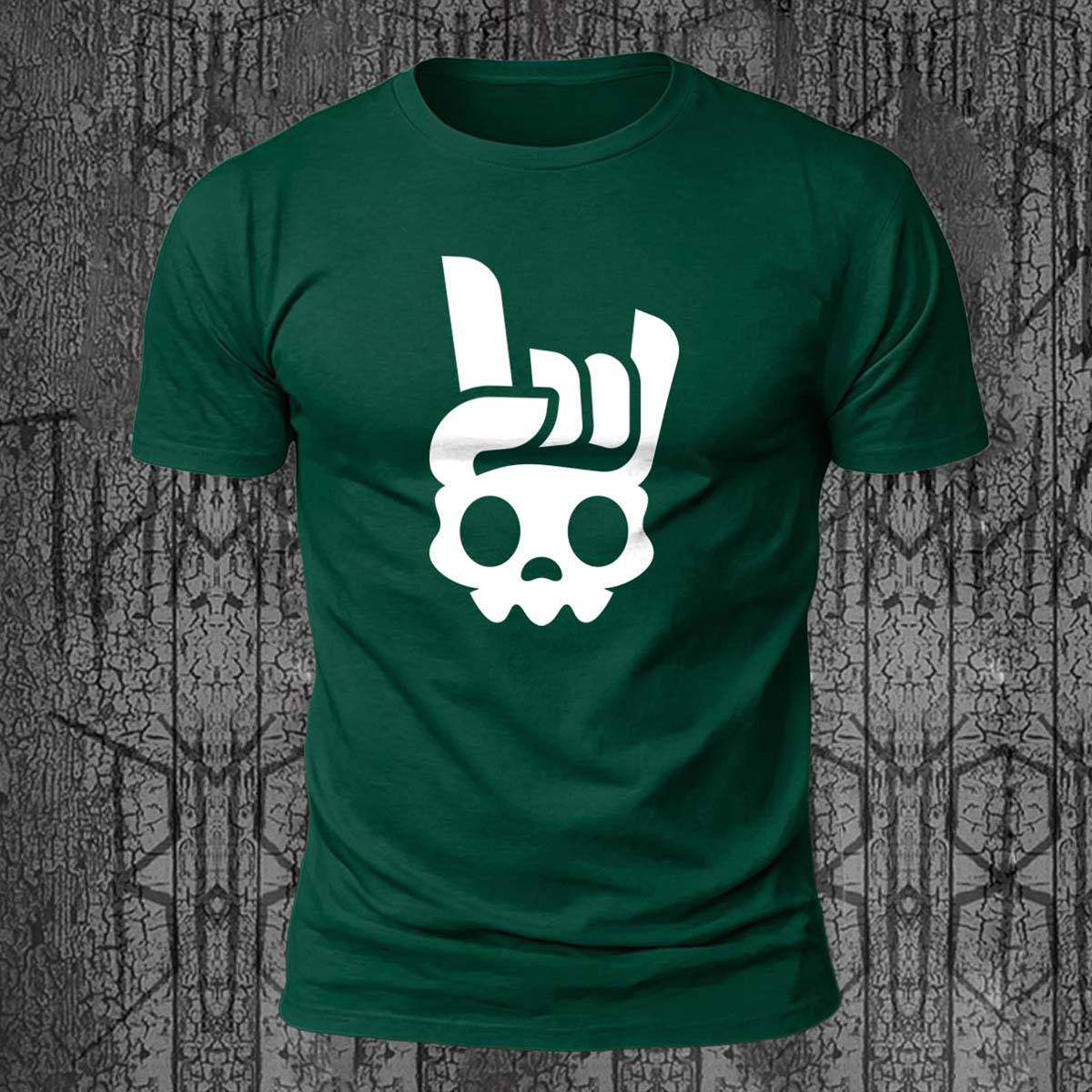 Quirky Gesture Print Casual Skin-Friendly T-Shirt