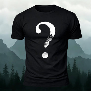 Abstract Question Mark Graphic Minimalist Breathable Tee