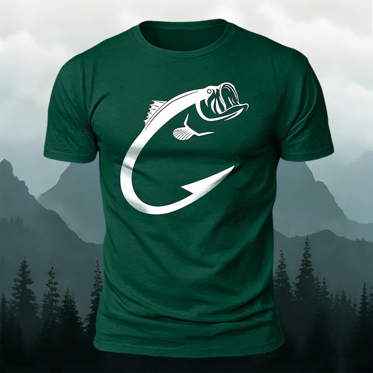 Beautiful Fish Pattern Comfortable Breathable Cotton T-shirt
