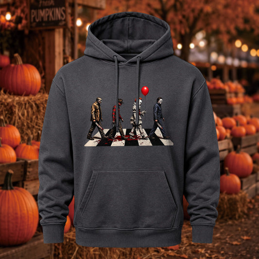 Spooky Halloween Horror Villains Graphic Printed Casual Hoodie Sweatershirt
