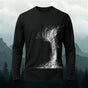 Particle Tornado Dot Art Printed  Long-Sleeve T-Shirt