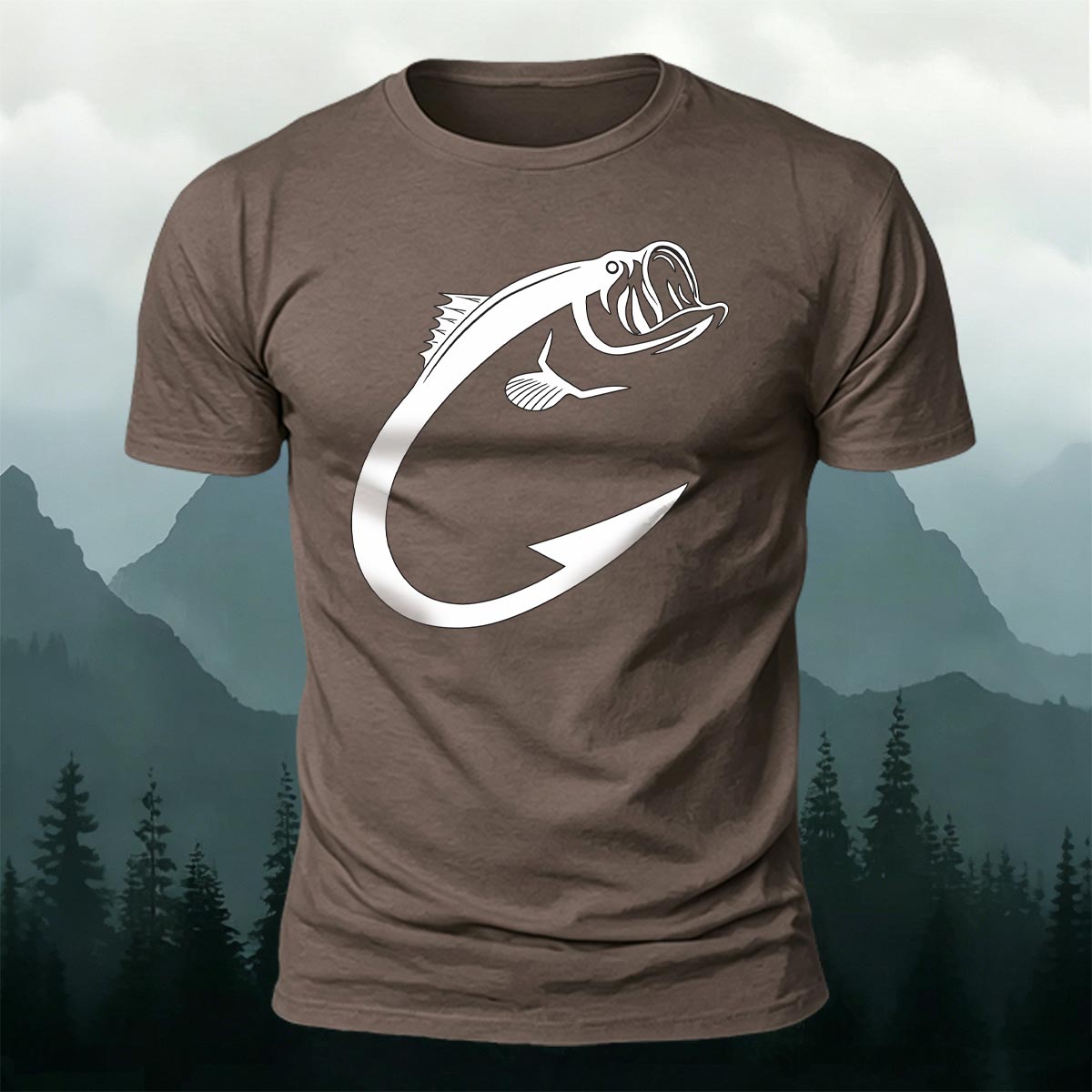 Beautiful Fish Pattern Comfortable Breathable Cotton T-shirt