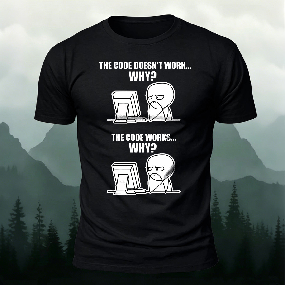 Fun Work Status Graphic Soft Skin-Friendly T-Shirt