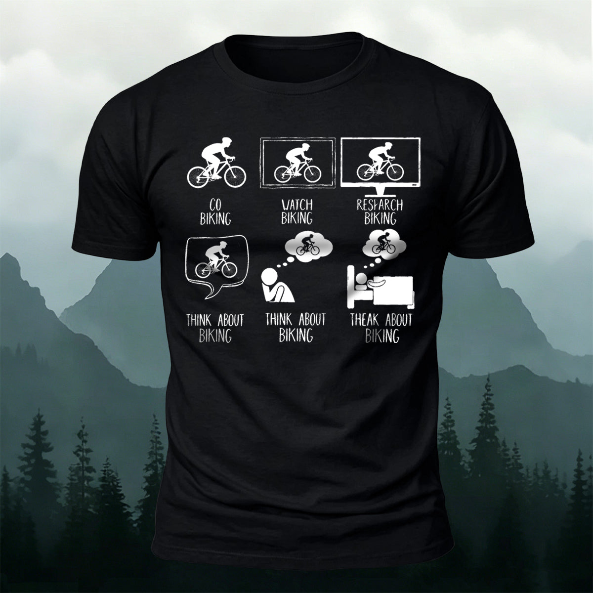 Fun Cycling Hobbyist Casual 100% Cotton T-Shirt