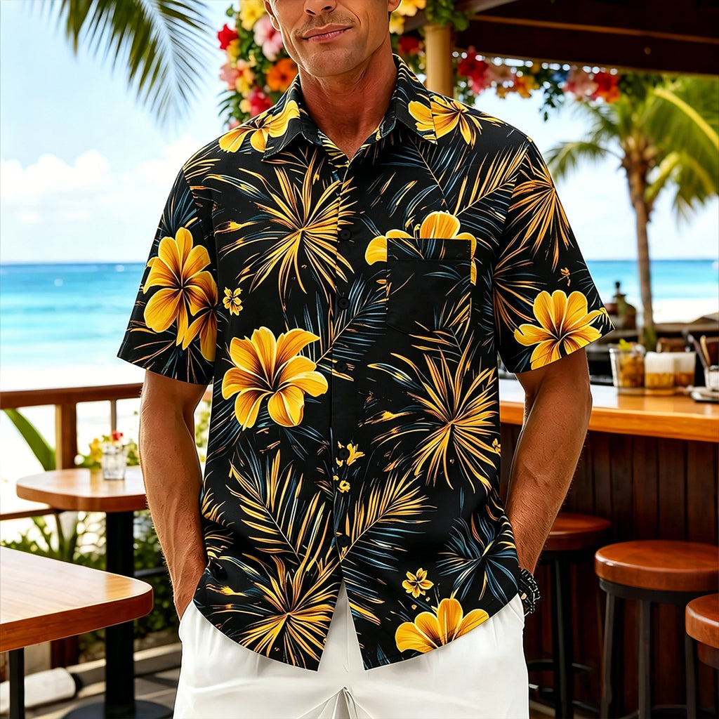 Floral Pattern Vacation Style Casual Shirt
