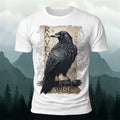 Retro Bird Print Casual Premium Cotton T-Shirt
