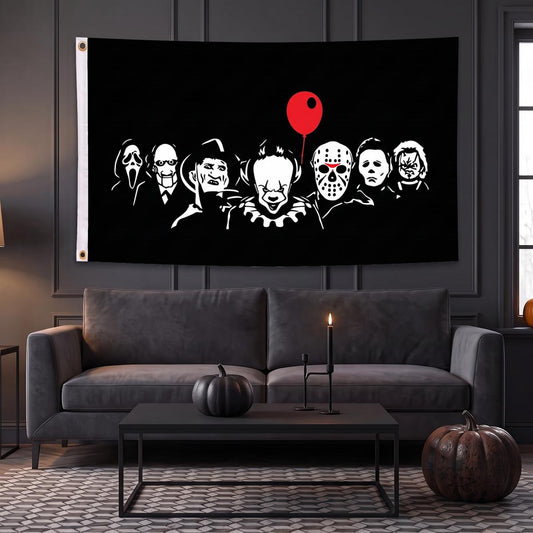 Polyester Horror Villains Portrait Flag
