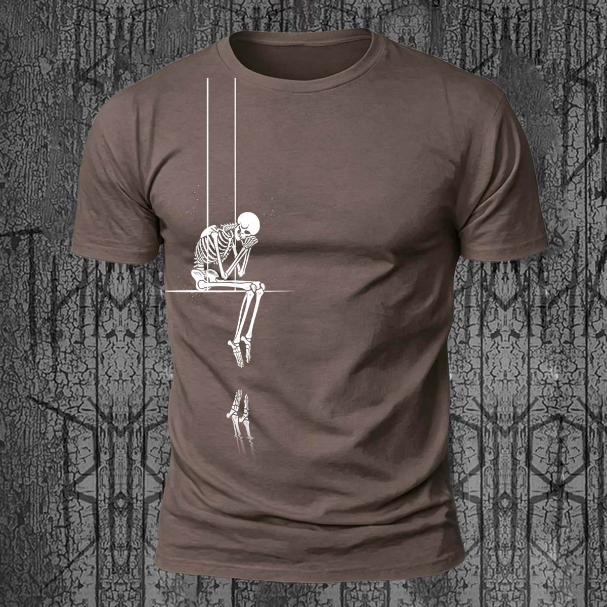 Creative Skull Print Trendy Premium Cotton T-Shirt