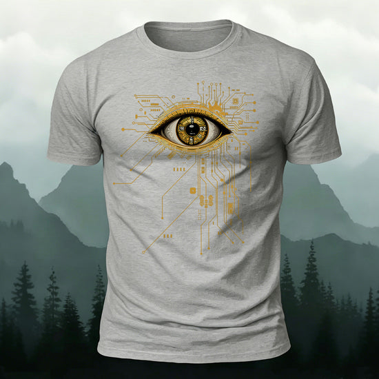 Cool Artistic Eyes Premium Cotton Casual T-shirt Grey