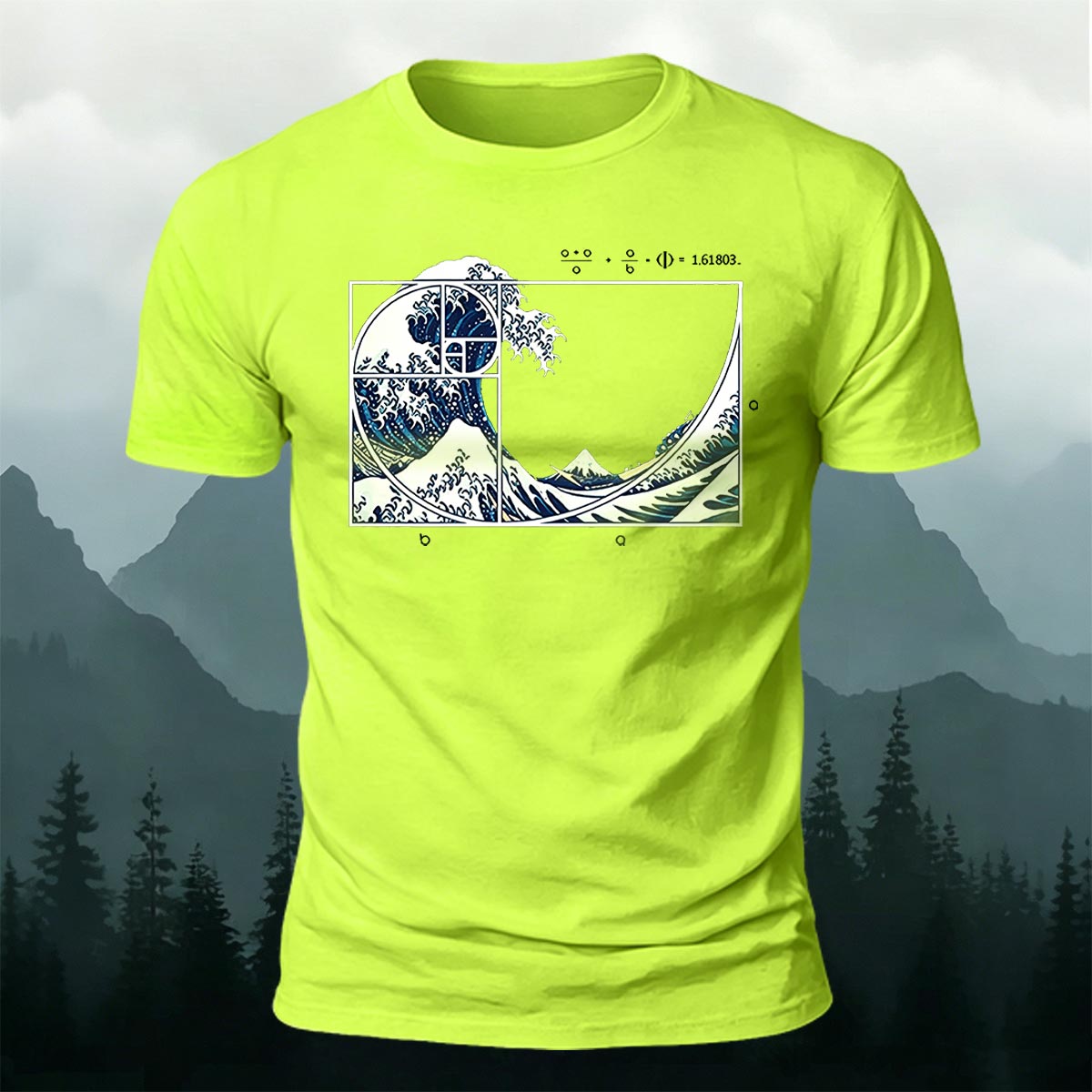 Waves Pattern Natural Style Skin-friendly Casual T-Shirt