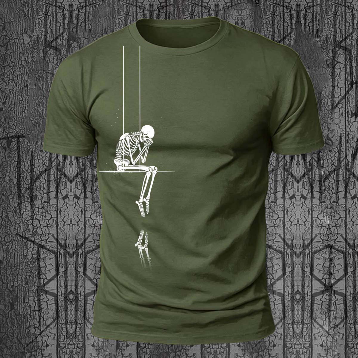 Creative Skull Print Trendy Premium Cotton T-Shirt