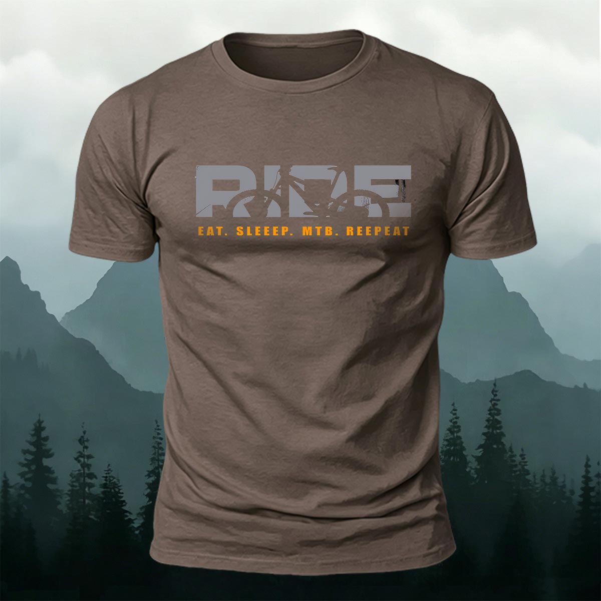 Ride Print Minimalist Style Breathable Material T-Shirt