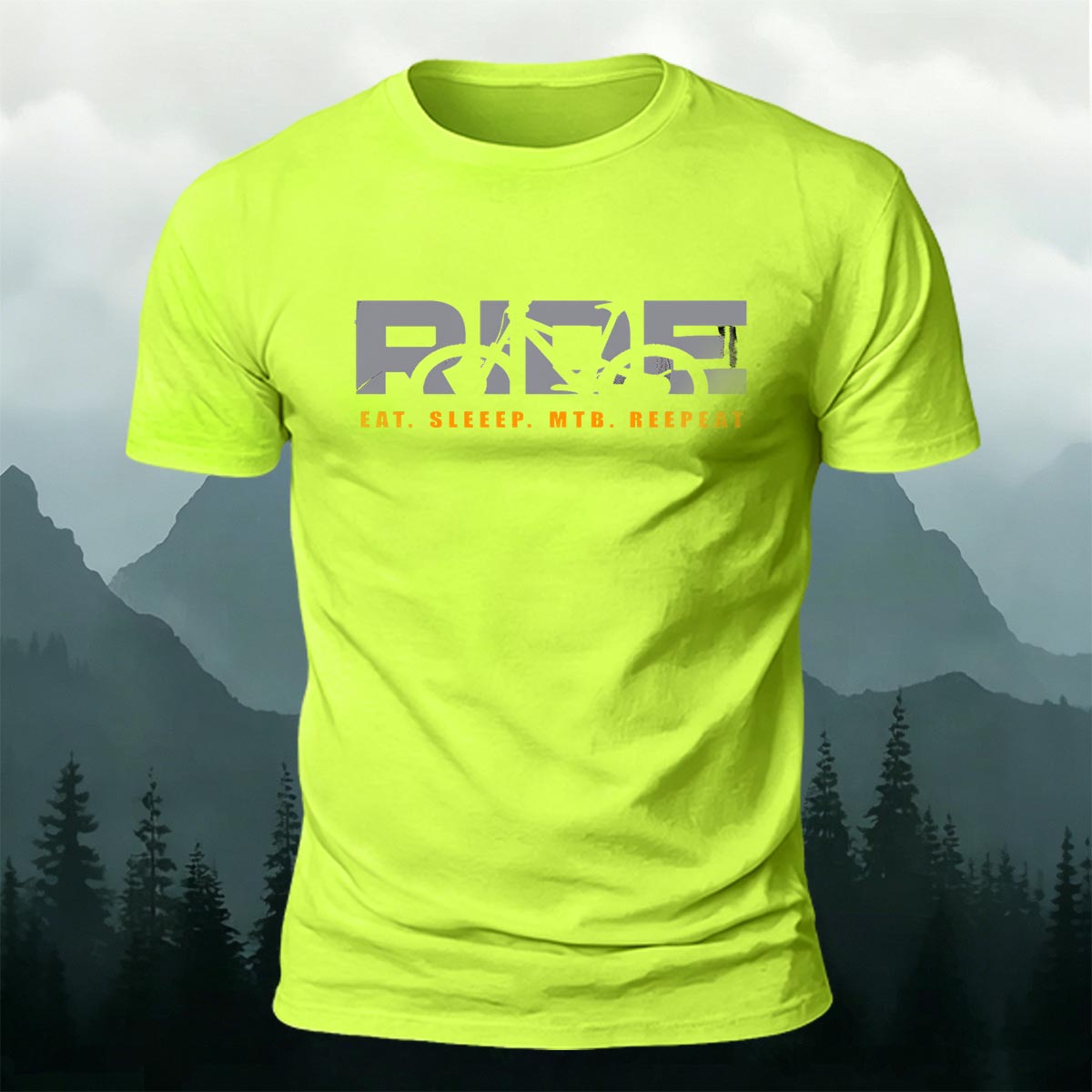 Ride Print Minimalist Style Breathable Material T-Shirt
