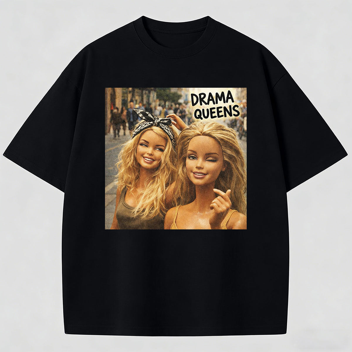 Meme Drama Queens Print Cotton T-Shirt