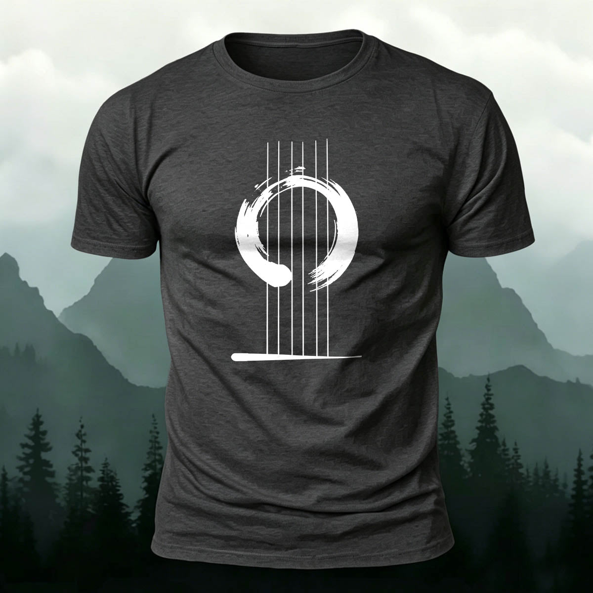Artistic Line Print 100% Cotton T-Shirt
