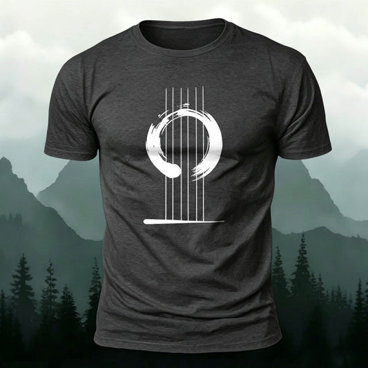 Artistic Line Print 100% Cotton T-Shirt
