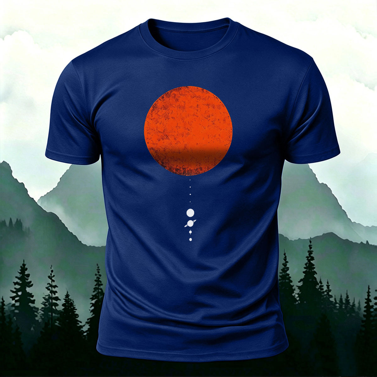 Beautiful Planet Minimalist Pattern Breathable cotton T-Shirt