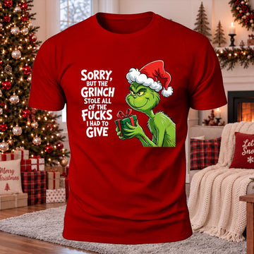 Sorry Christmas Printed Casual Short Sleeve T-Shirt