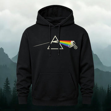 Bicycle Refraction Printed Casual Hoodie Sweatshirt