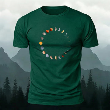 Premium Cotton Planet Circle Casual T‑Shirt