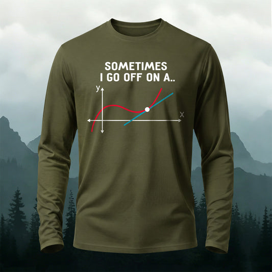 Funny Math-Print Long-Sleeve T-Shirt