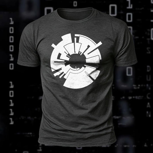 Geometric Circle Shape Printed Short Sleeve T-Shirt