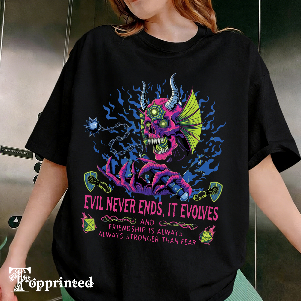 Evil Never Ends Cottonly Casual T-shirt
