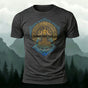 Premium Cotton Retro Viking Print Crew Neck T-Shirt